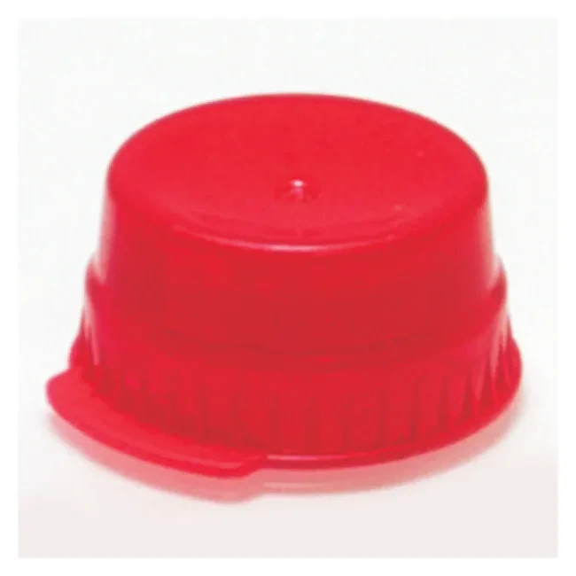Cap, Snap, 16mm, PE, for 16mm Glass and Evacuated Tubes, Red bg/1000