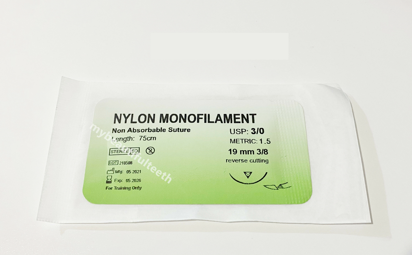 200Pcs Dental Reverse Metric 1.5 Nylon Monofilament 5-0 4-0 3-0