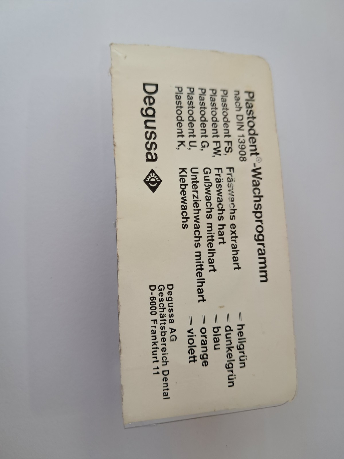 Lot of 9 Dental Lab Supplies: 6x Bredent Splendido Wax, 2x Degussa Wax, Erkodent
