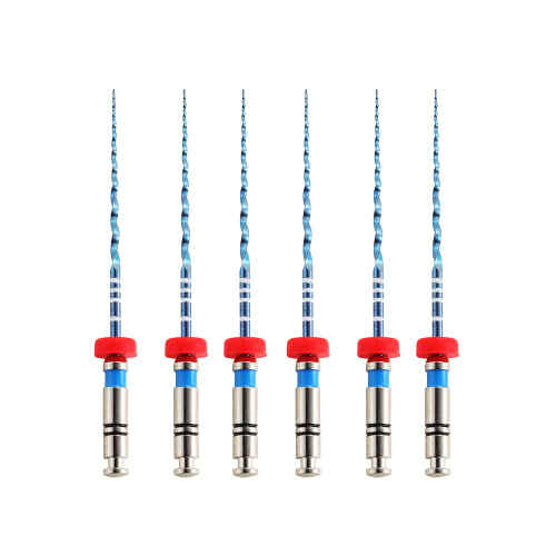 Vakker V Blue 21mm Taper 04 #30 NiTi Rotary Engine Files, 6/Pk