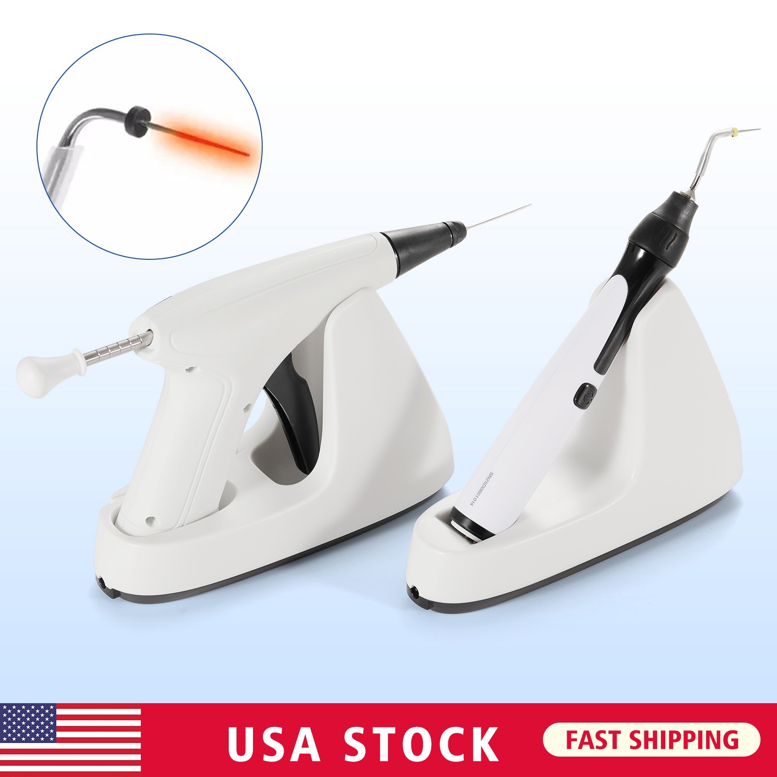 Dental Obturation System Endo Gun Heated Pen Percha Gutta +Buchanan Hand Plugger
