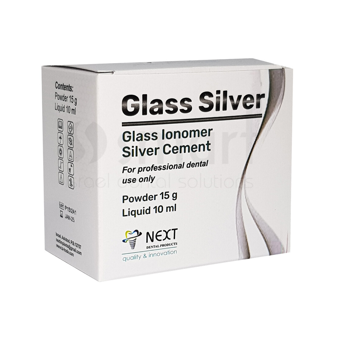 LOTx3 Glass Silver Reinforced Glass Ionomer Cement powder liquid strong 15g+10m