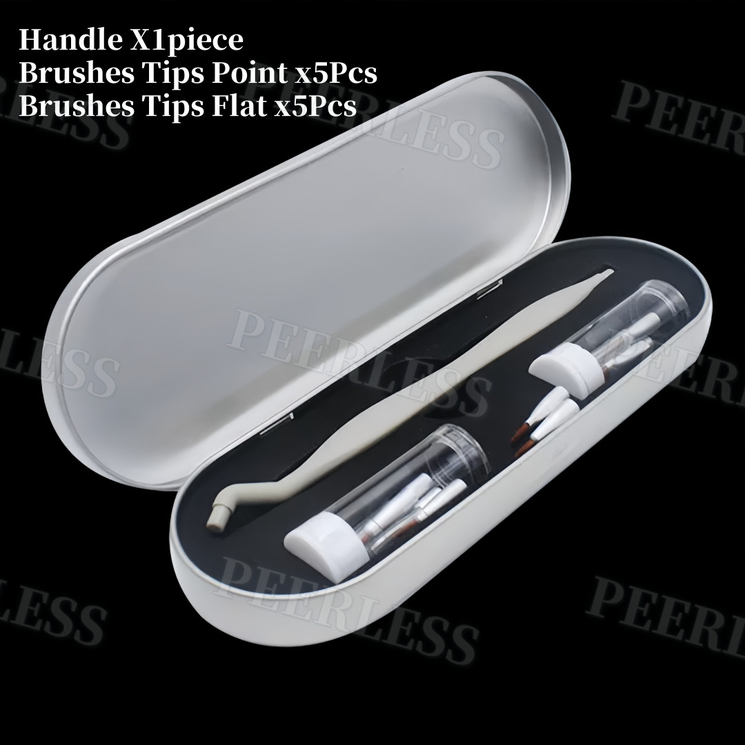 Dental Brush Pen Replaceable Brushes Head Straight Curved Head Mini Micro Brush