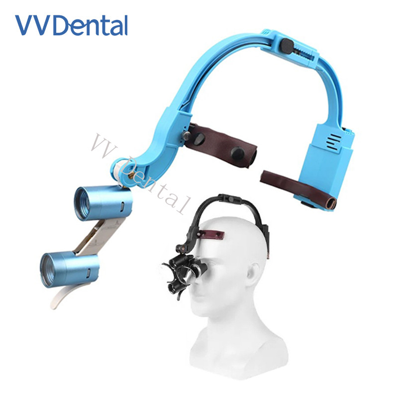 2.5X 3.5X Dentist Loupes Dental Binocular Glass Magnifier with 5W Led Head Light