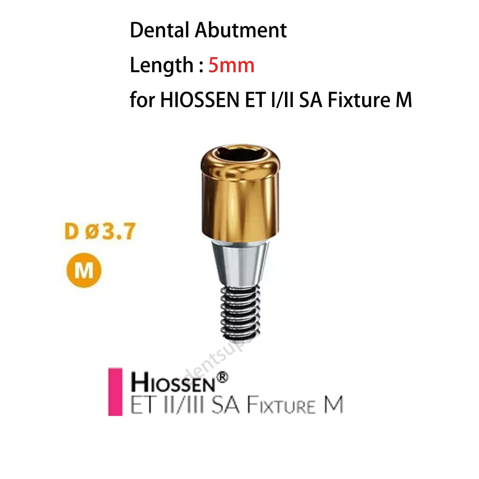 1PC Overdenture Dental Abutment Flat AH=1-6 mm attachment Hiossen Mini conical