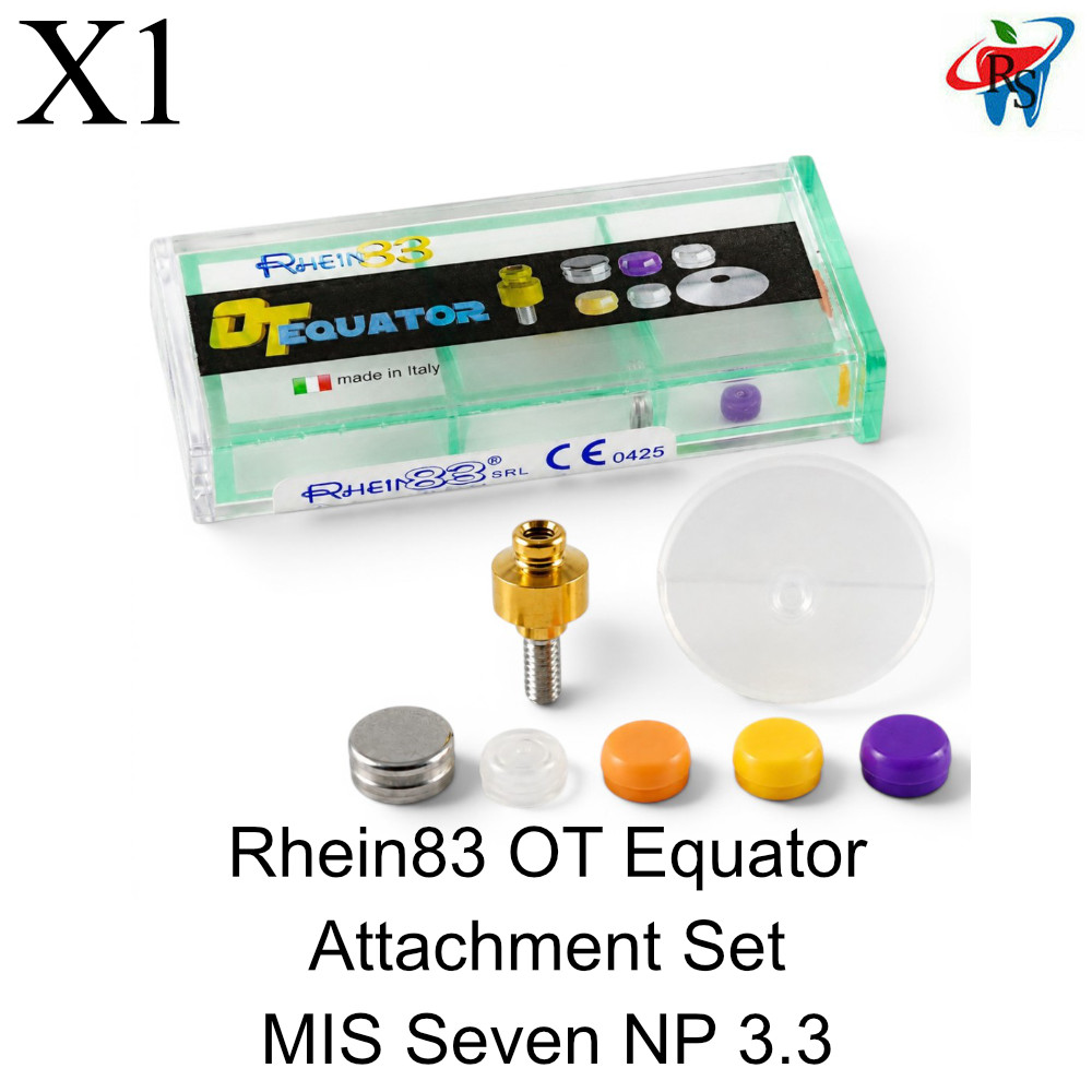 1x Dental Rhein83 OT Equator Set for MIS Seven NP 3.3 with Housing and 4 Caps