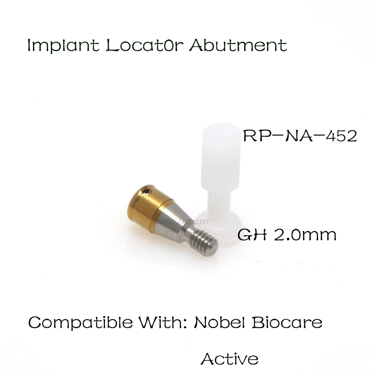 Nobel Biocare Active RP Locator Abutments For 1-5mm GH Conical Connection Ø4.3mm