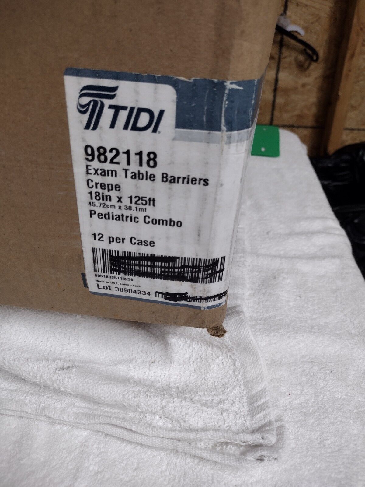 Tidi/ 982118/ Pediatric/ Crepe Paper/ 18″W x 128’L / 12 Rolls