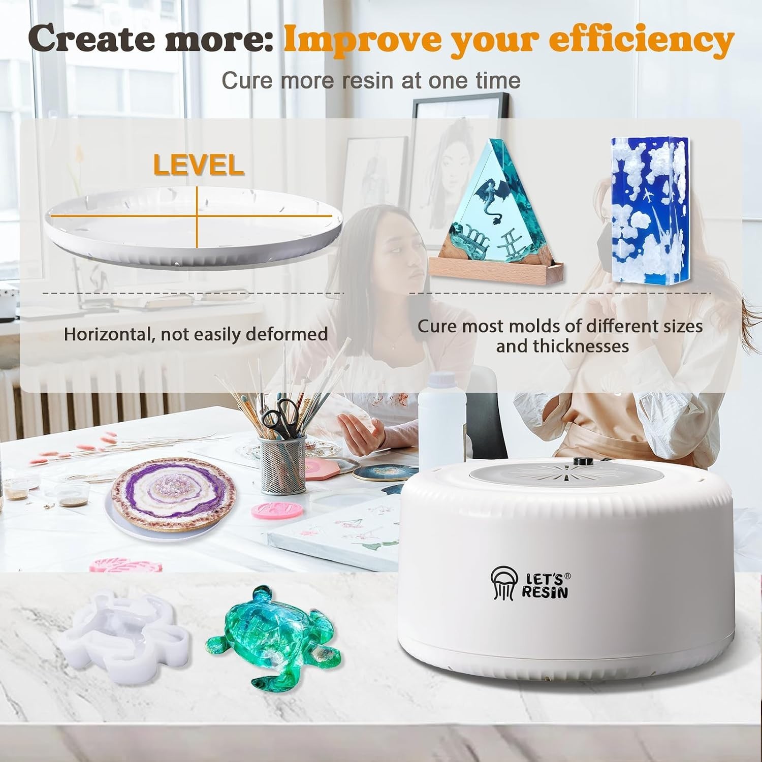 Efficient Resin Curing Device – Auto Dryer, Large Tray