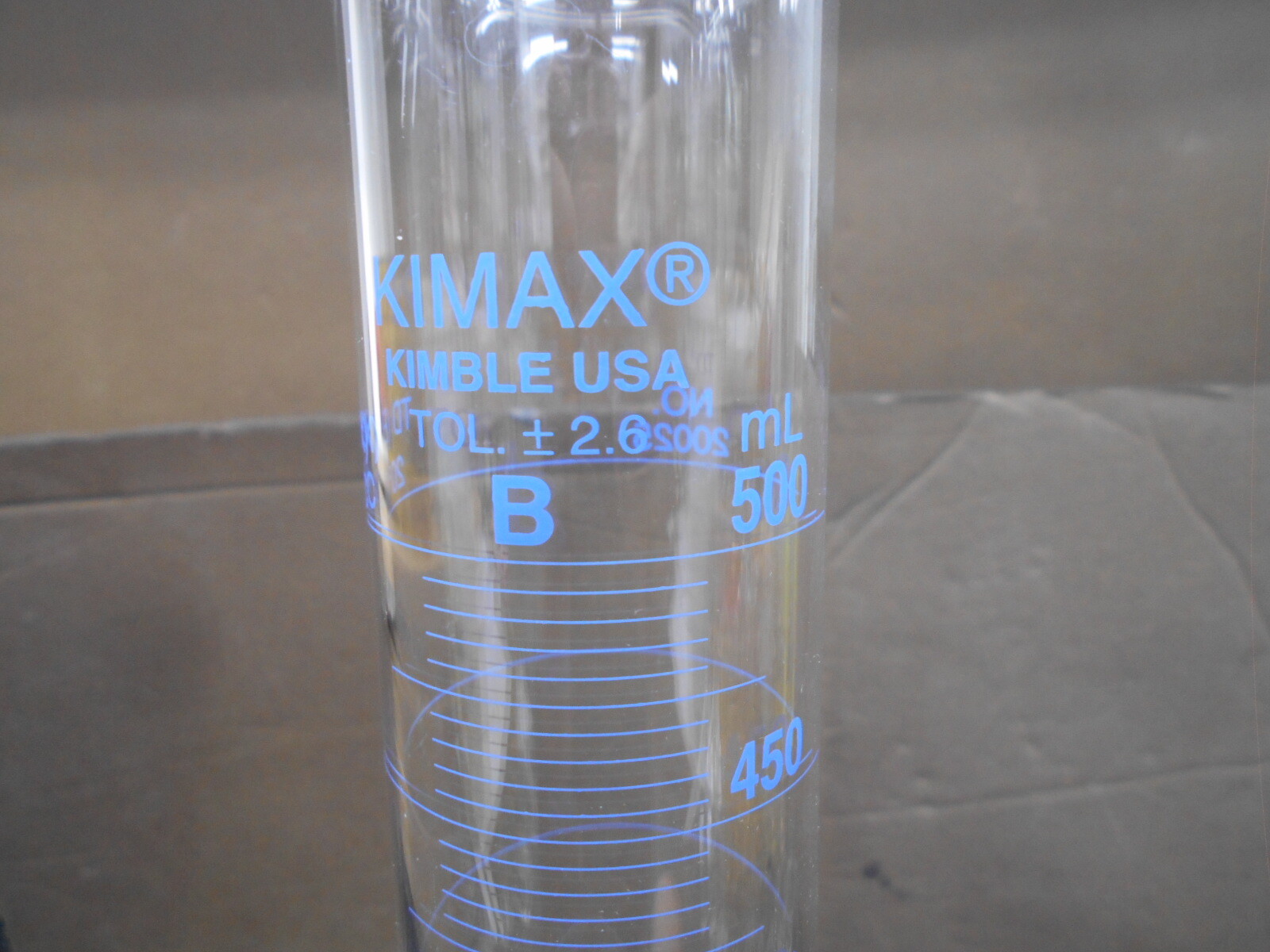 KIMBLE KIMAX 20025 500mL TD 20°C (EX) GRADUATED CYLINDER