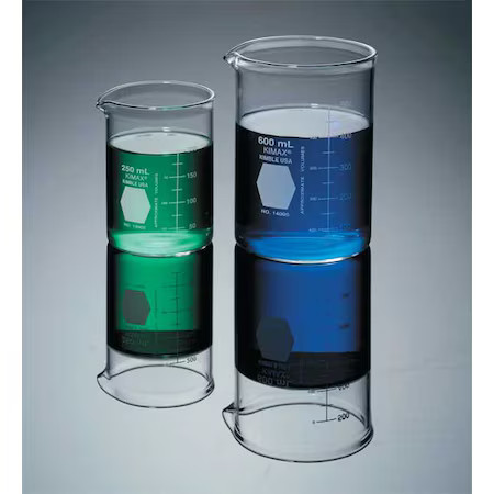 Kimble Chase 14005-1000 Beaker, Borosilicate Glass, Low Form, 1 L / 33.81 Fl Oz