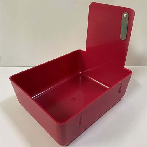 Burgundy Dental Lab Pan w/Stainless Steel Clip 12pk 7″ x 5¾” x 2½” Made in USA