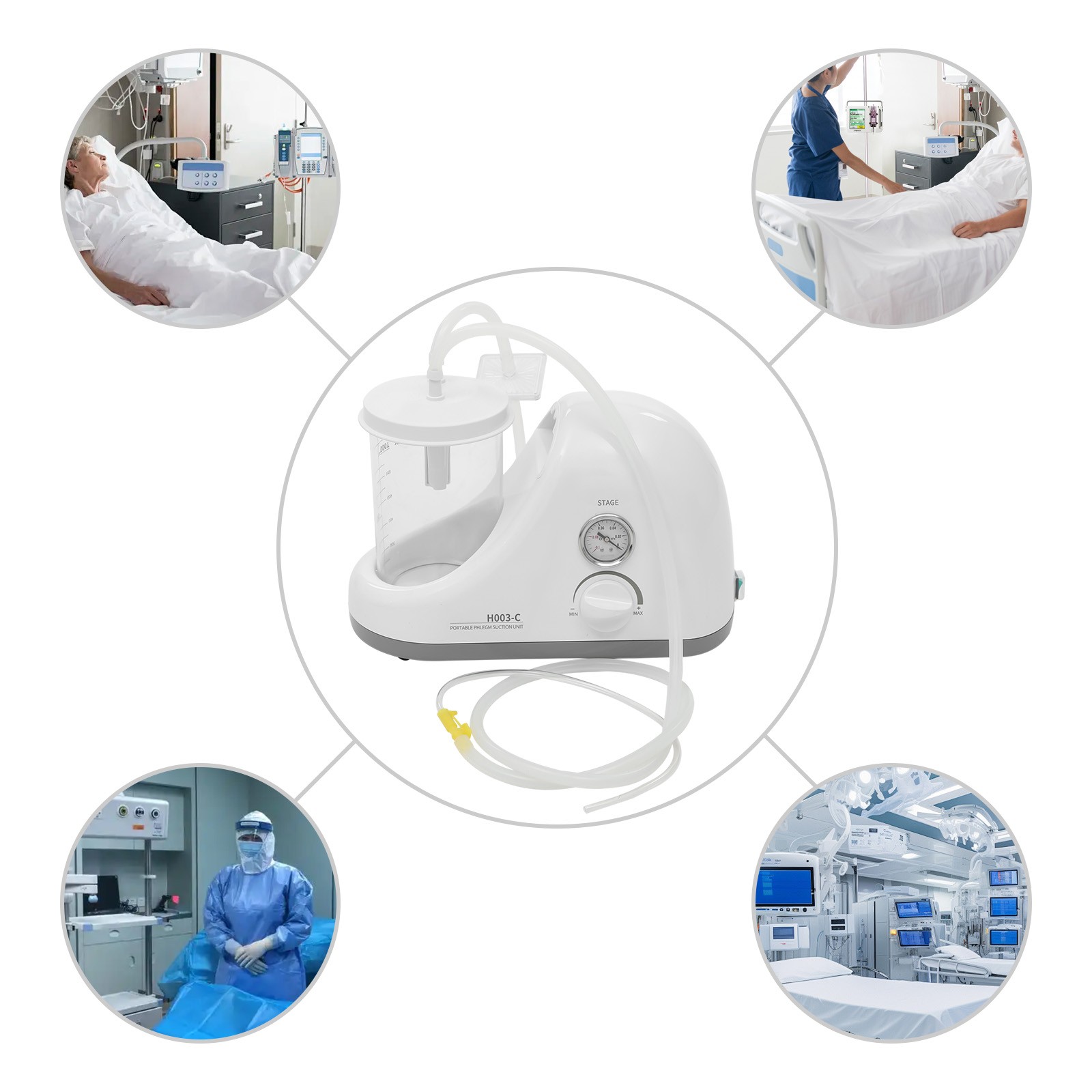 Dental Medical Emergency Vacuum Phlegm Suction Unit Electric Portable 3.7Gal/min