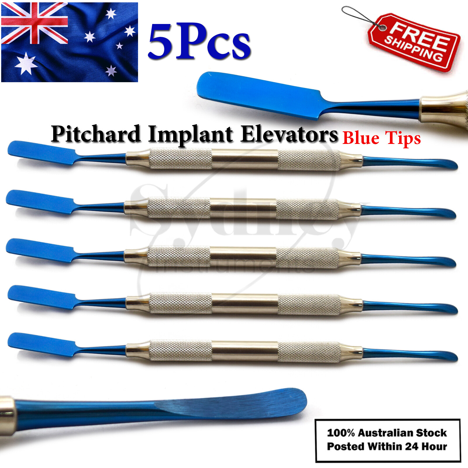 X5 Prichard Implant Surgical Instruments Double Ended Blue Tip Hollow Handle