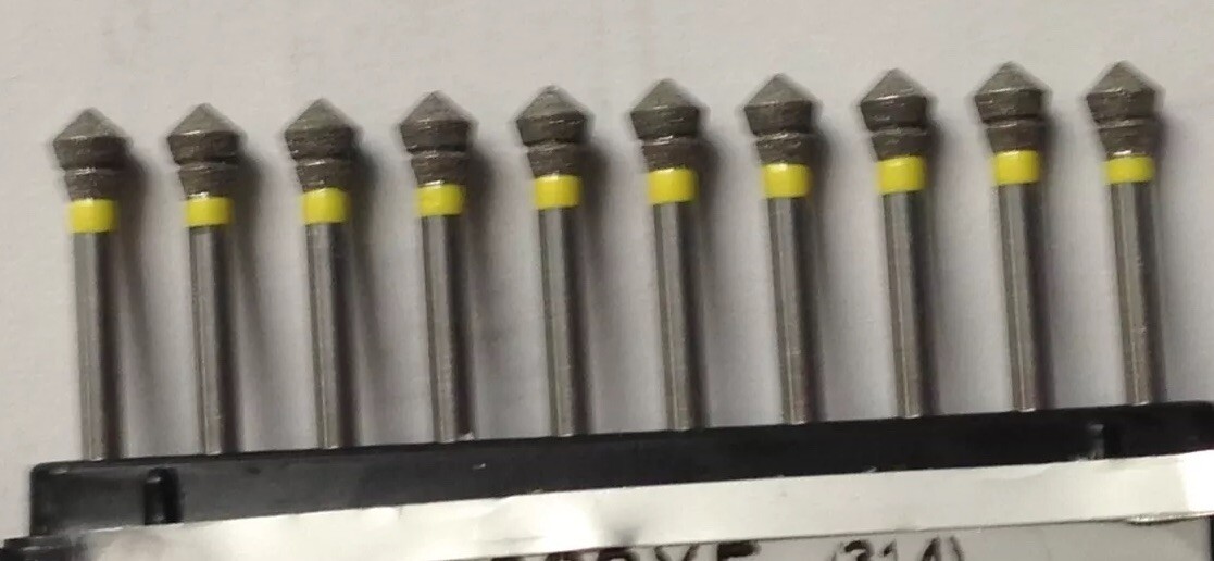 Diamond Burs 10 X 163-030XF extra fine diamon0.28mm Diameter Egg corn shape