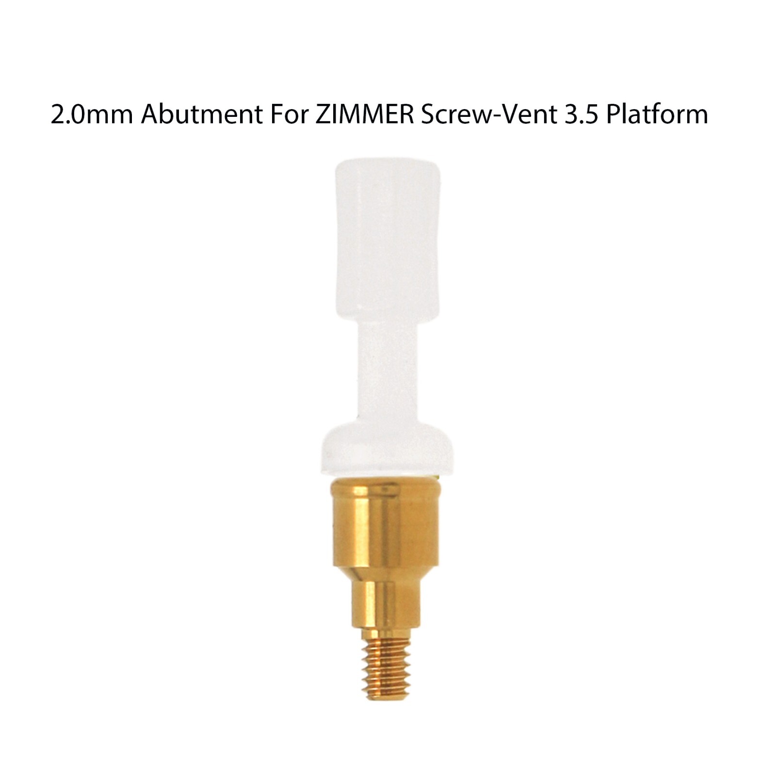 Locator Abutment Compatible Zimmer Tapered Screw-vent 3.5/4.5mm Mis Hex platform