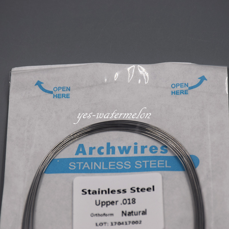 50 Packs Dental Orthodontic Arch Wire Stainless Steel Round Wires Natural 500x