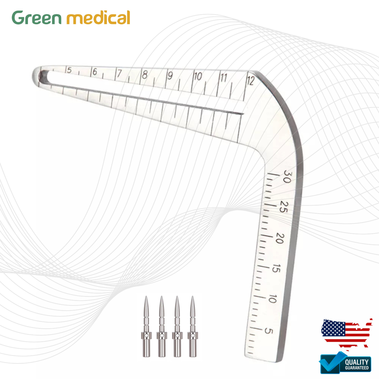 Dental Implant Gauge Surgical Drilling Guide Locator Parallel Depth Pin 5pcs