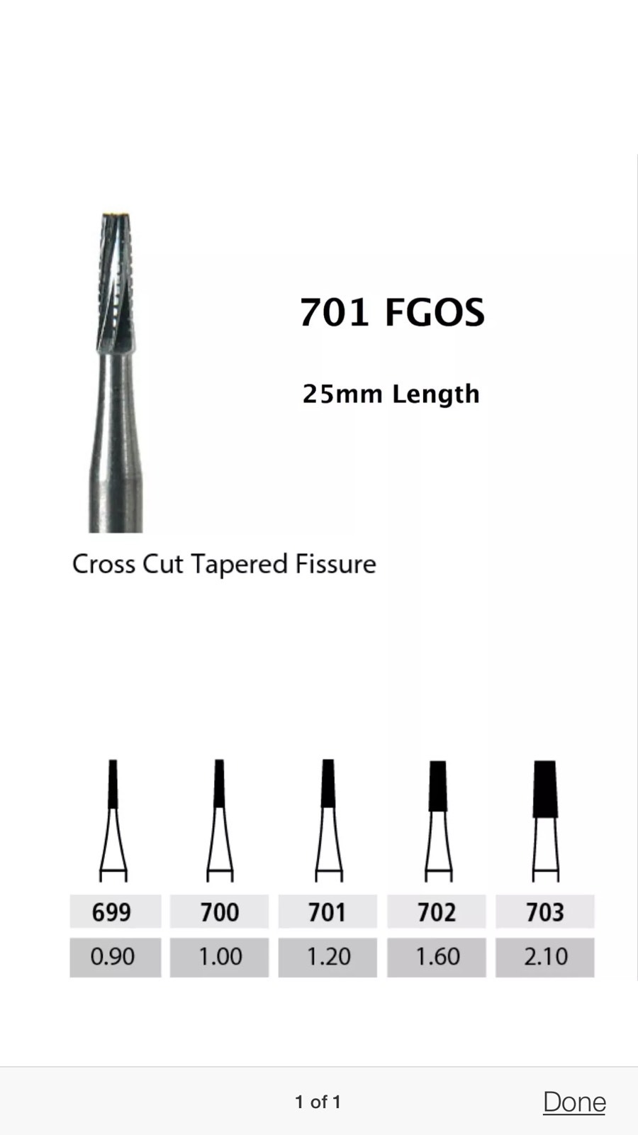 Carbide FGOS701 FG Surgical, Made in Canada 100 Pack / 100 Burs Made In Canada