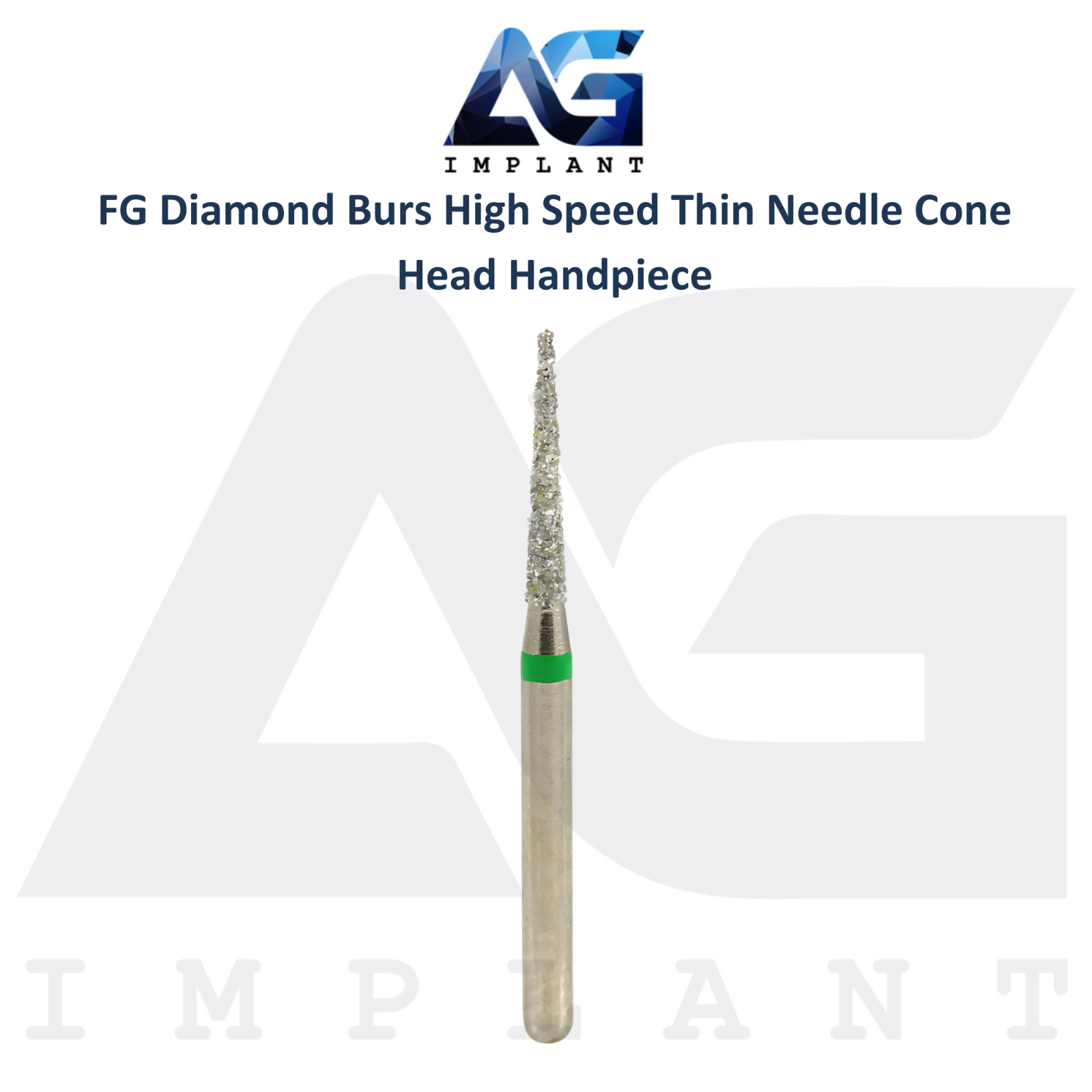 Dental FG Diamond Burs High Speed Thin Needle Cone Head Handpiece Sterile 10pcs