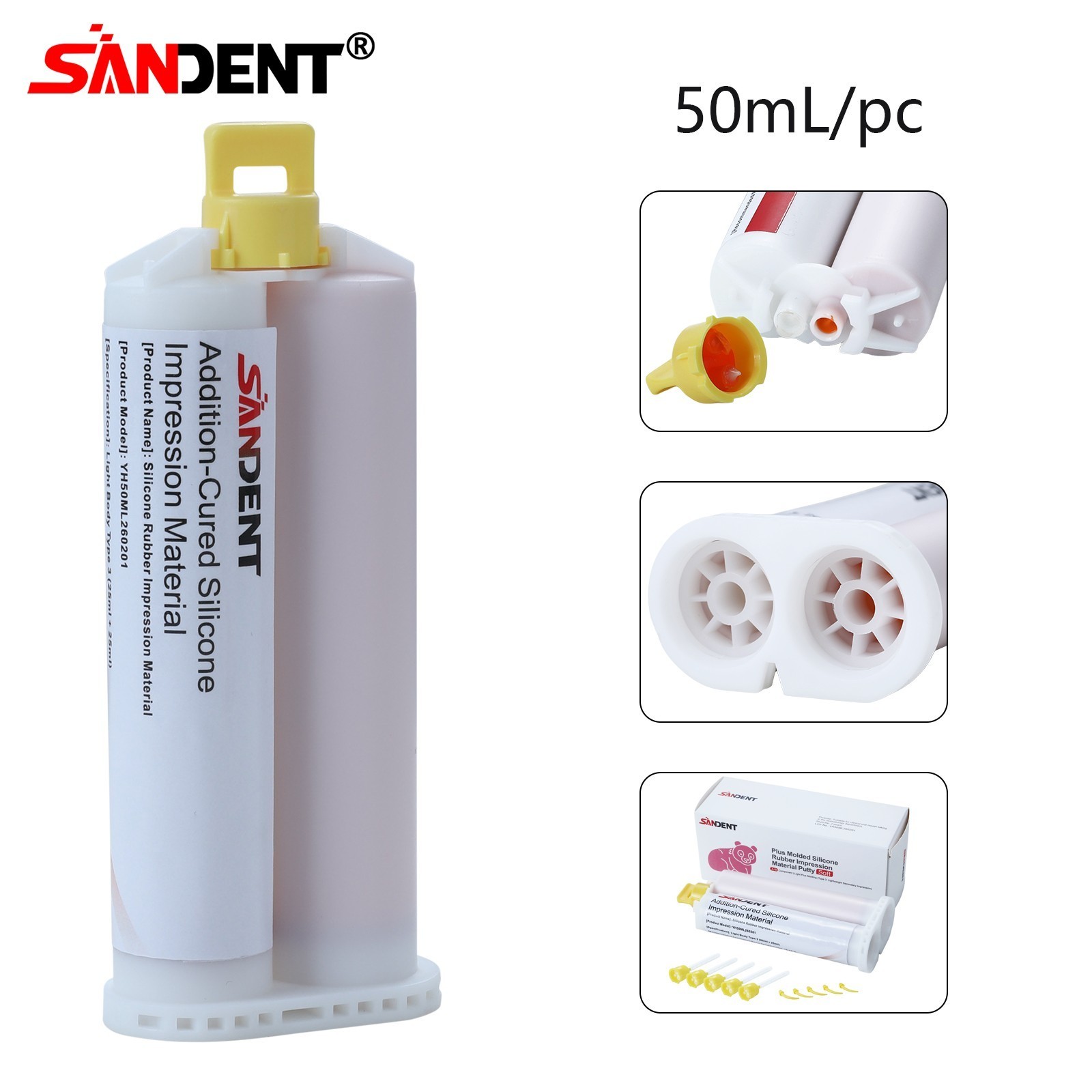 2pcs Dental Impression Material silicone Putty Set Light Body addition cured USA