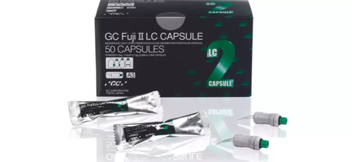 Dental GC FUJI 2 LC Radiopaque LC Reinforced GIC Restorative 50 Capsules Pack A2