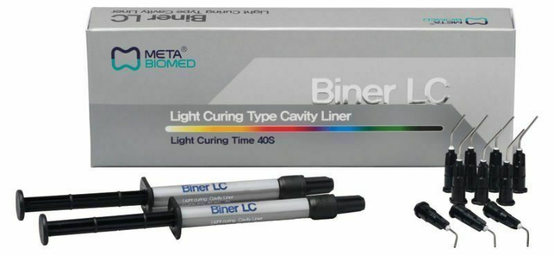 2X Meta Biomed Biner LC DENTAL Light Curing type cavity liner Base LONG EXPIRY