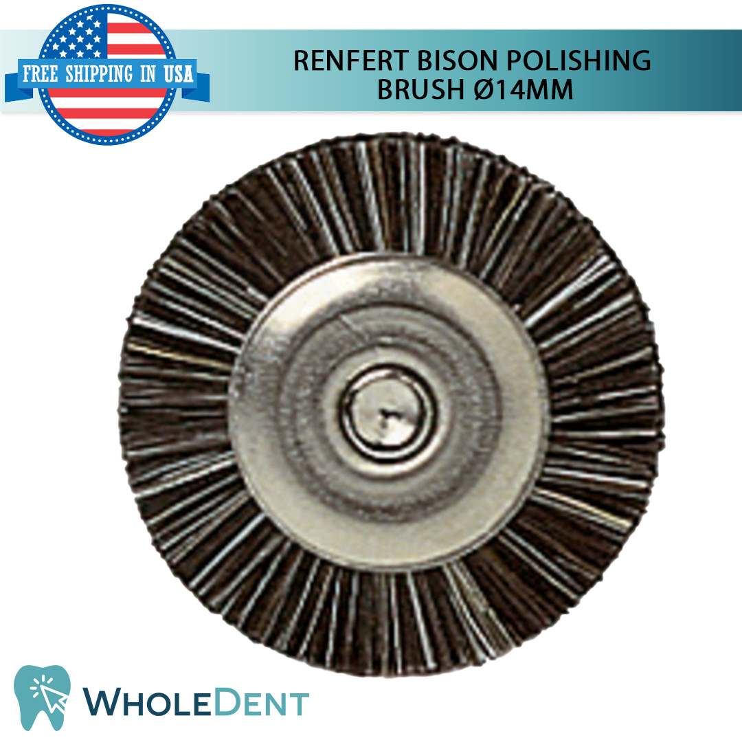 10X Renfert Bison Polishing Brush Ø14mm Abrasive Dental Lab Wheel Bristles