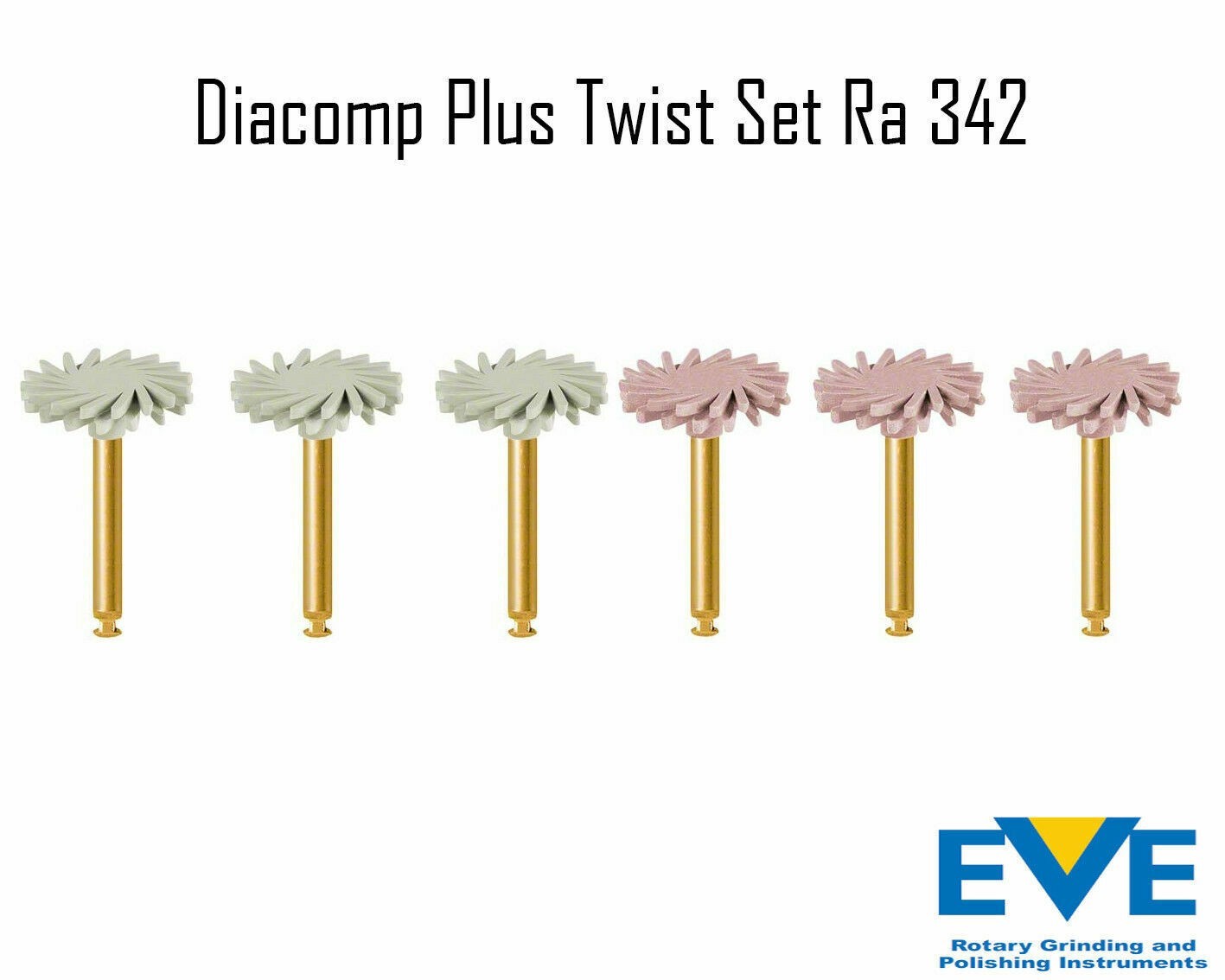 Dental Eve Diacomp Plus Twist RA 342 Composite Polishing Diamond System EVE 14mm
