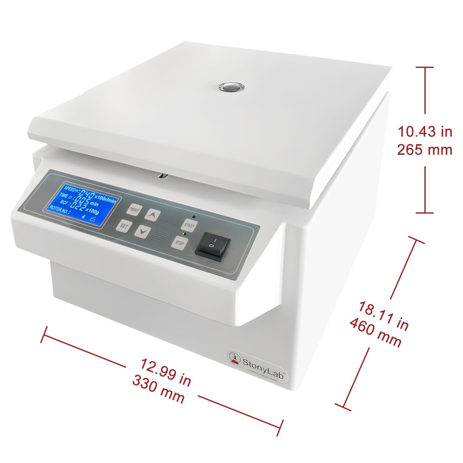 stonylab Low-Speed Centrifuge, 110V/60Hz Digital Benchtop Centrifuge with 400…