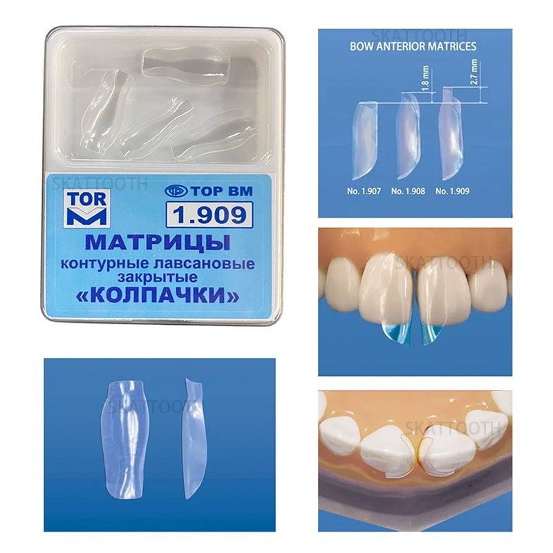 Dental Clear Matrix Anterior Matrices Bow BT L/M/S Fits Bioclear Matrice TOR VM