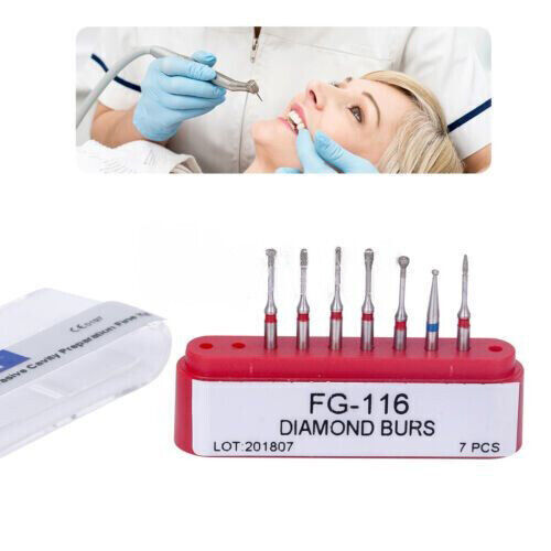Dental Diamond Burs Drills FG Kit High Speed Handpiece 17 Types for Choice