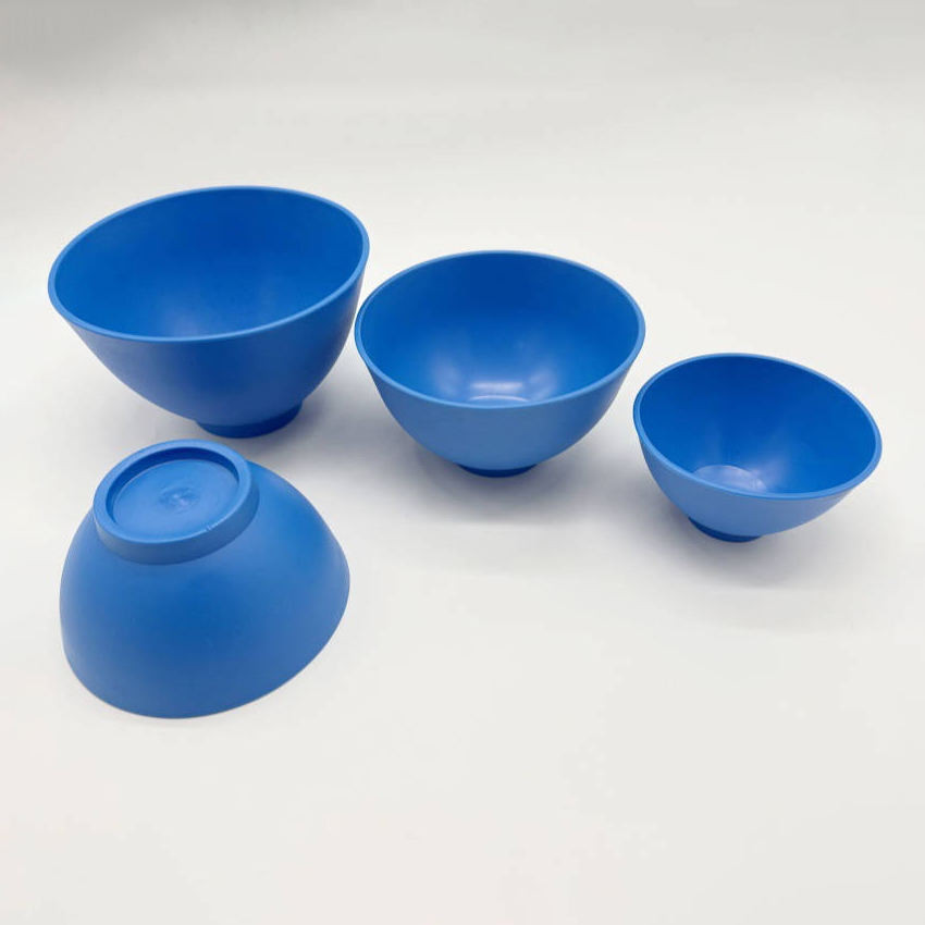 4PCS Dental Plaster Alginate Silicone Flexible Mixing Bowl 2 Mixing Spatulas USA