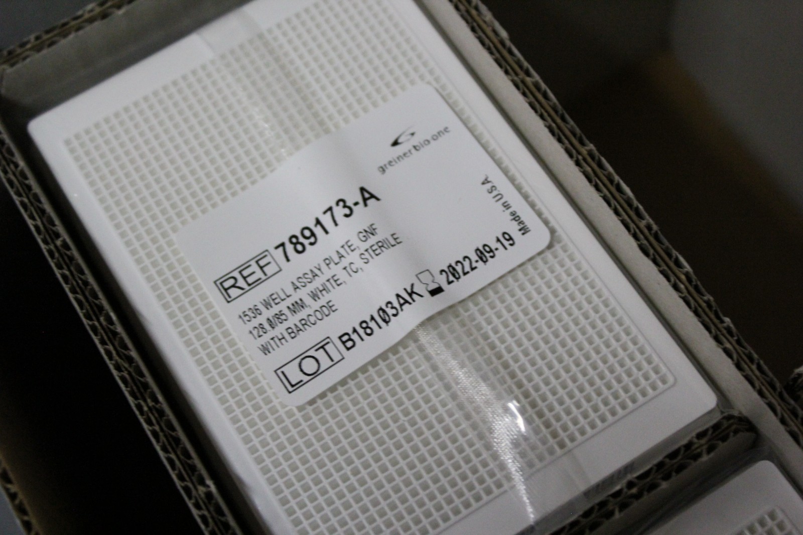 45 NEW GREINER BARCODED STERILE 1536 WELL ASSAY PLATE 789173-A EXP 2022