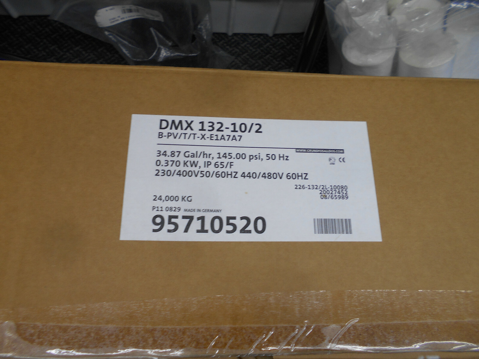 GRUNDFOS ALLDOS DMX132-10/2 34.87GAL/HR 145PSI 480V DUAL DIAPHRAM PUMP