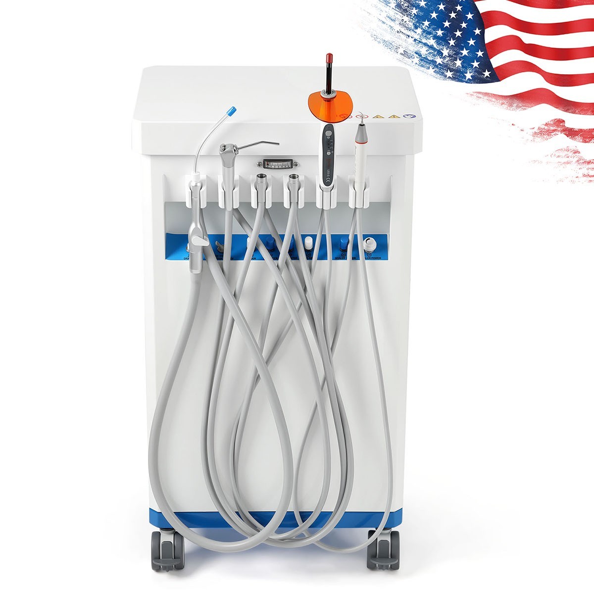 GU-P209 Dental Mobile Delivery Cart Treatment Unit Air Compressor Suction FDA