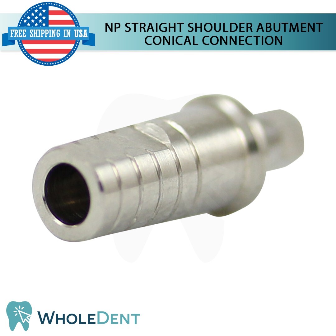 5x Narrow Platform Conical Connection Straight Shoulder Abutment Dental Ø4.0mm