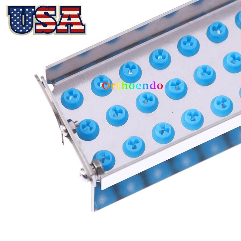 8/12/30Hole Dental Burs Disinfection Autoclave Stand Holder Block Case Steel USA
