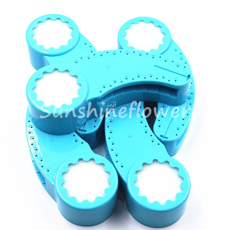 Dental Measure Tool Root Canal Twin Block Endo File Plastic Accessory Ruler Blue