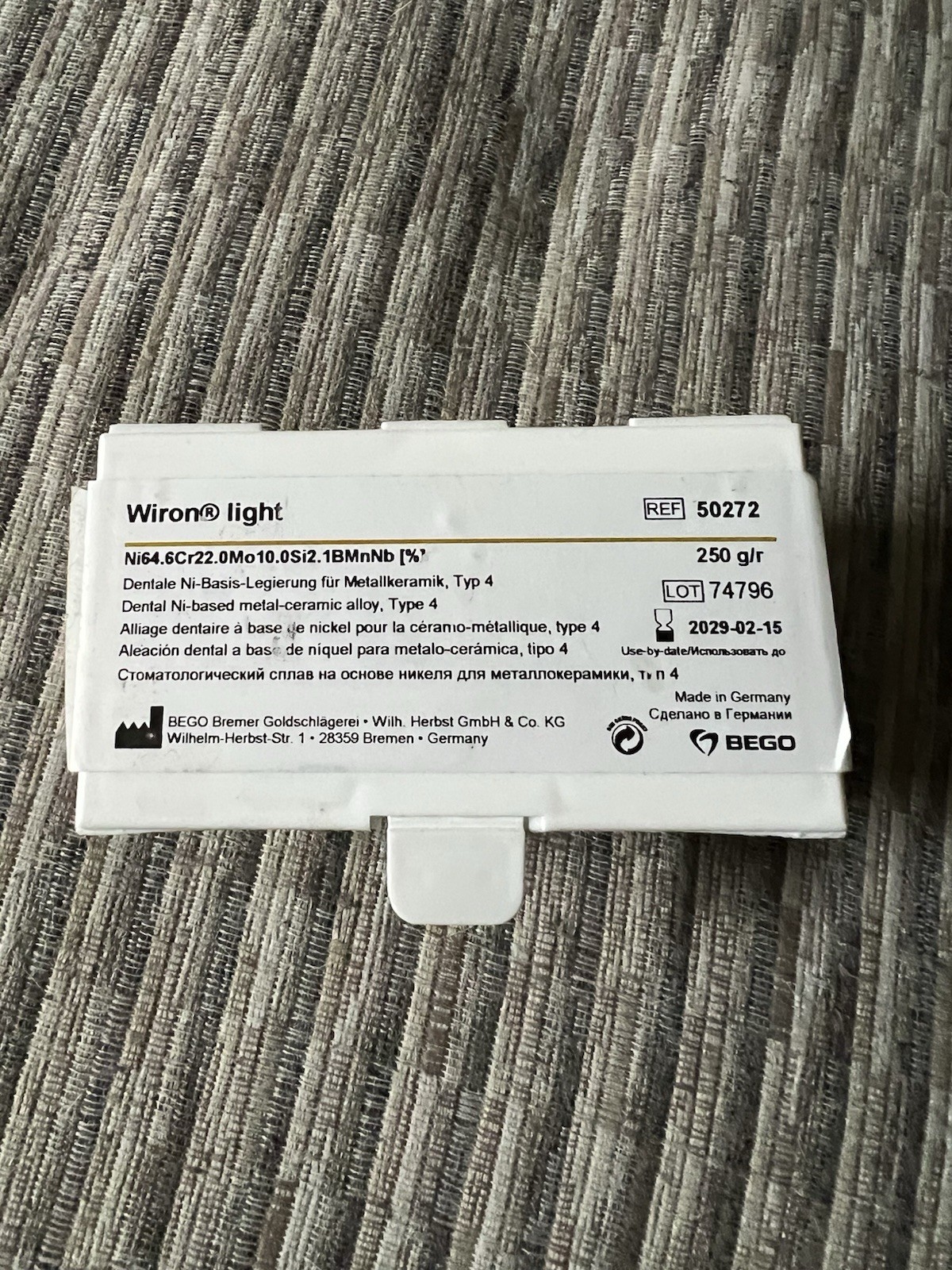 BEGO Wiron Light Non-Precious Alloy