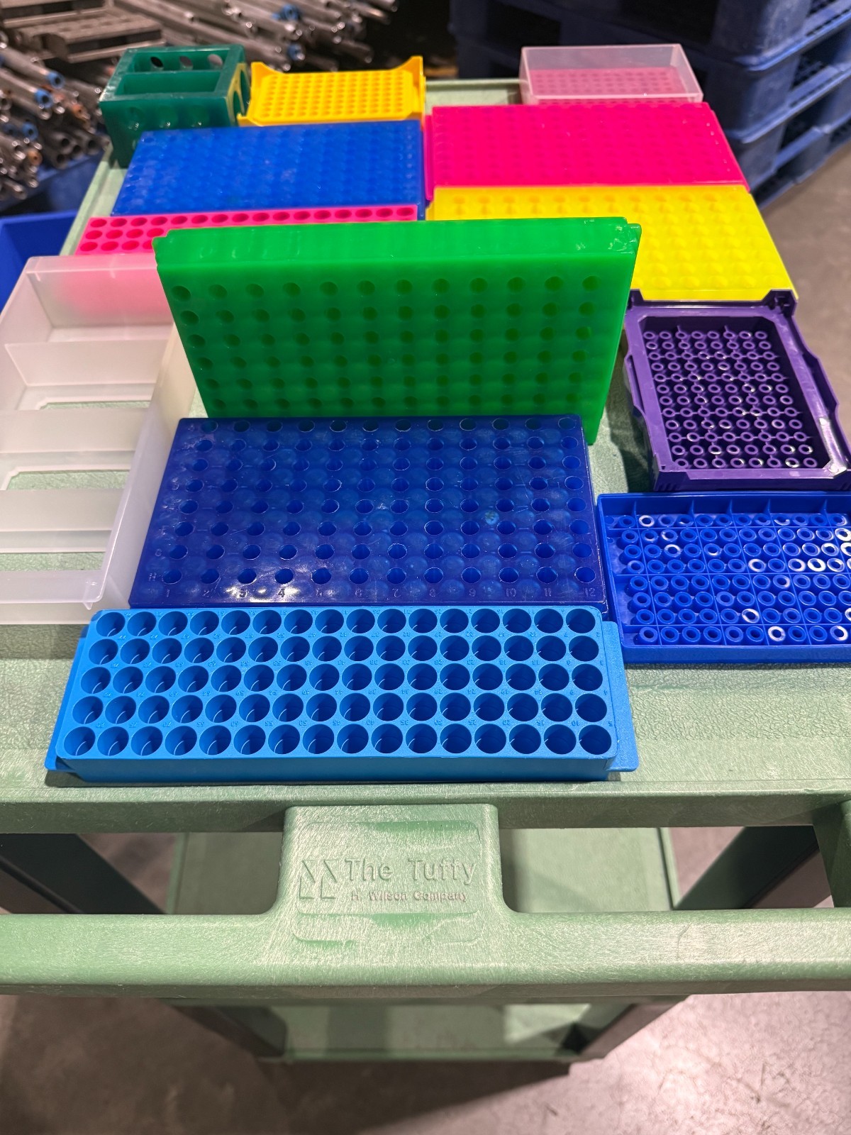 Bulk Laboratory & Medical Organizer Trays — Mixed Wholesale Boxful (Lot of 35)