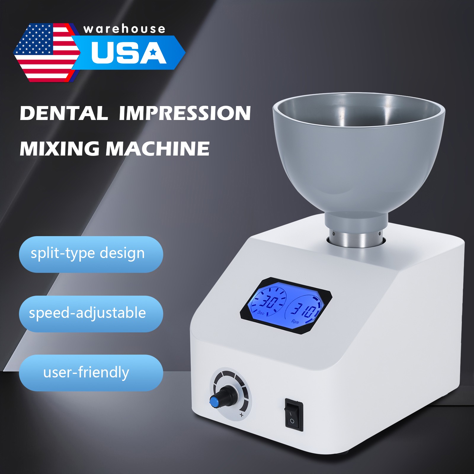 DENTAL LAB IMPRESSION MATERIAL ALGINATE MIXER 110V sa