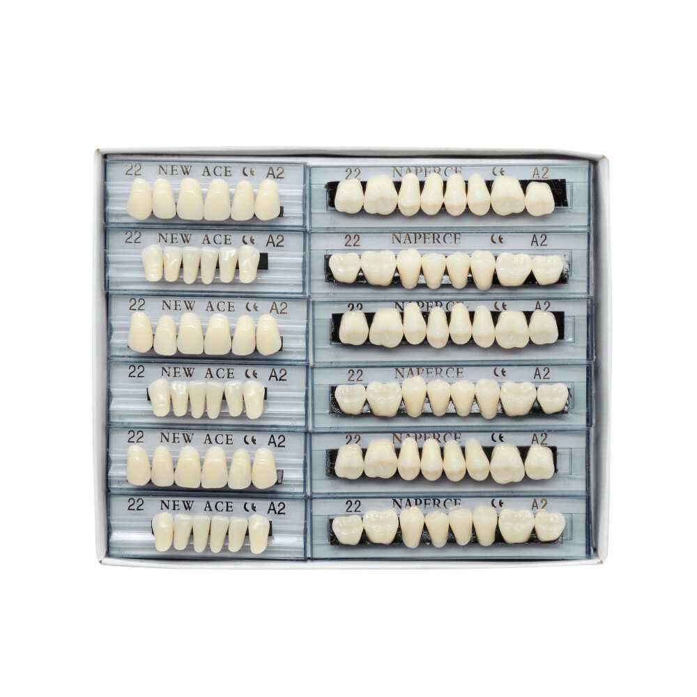 168pc 22# A2 Acrylic Resin Denture Full Set Teeth Upper Lower Shade Tooth Dental