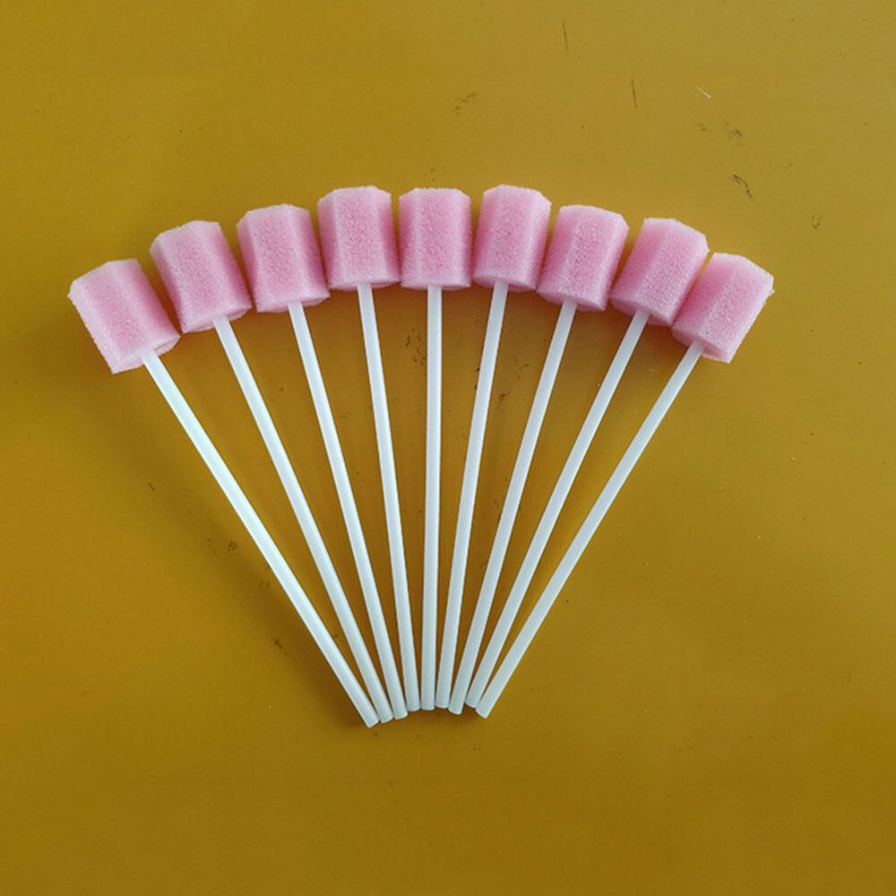 400x Disposable Oral Care Sponge Swabs Tooth Cleaning Mouth Swab With Sticks
