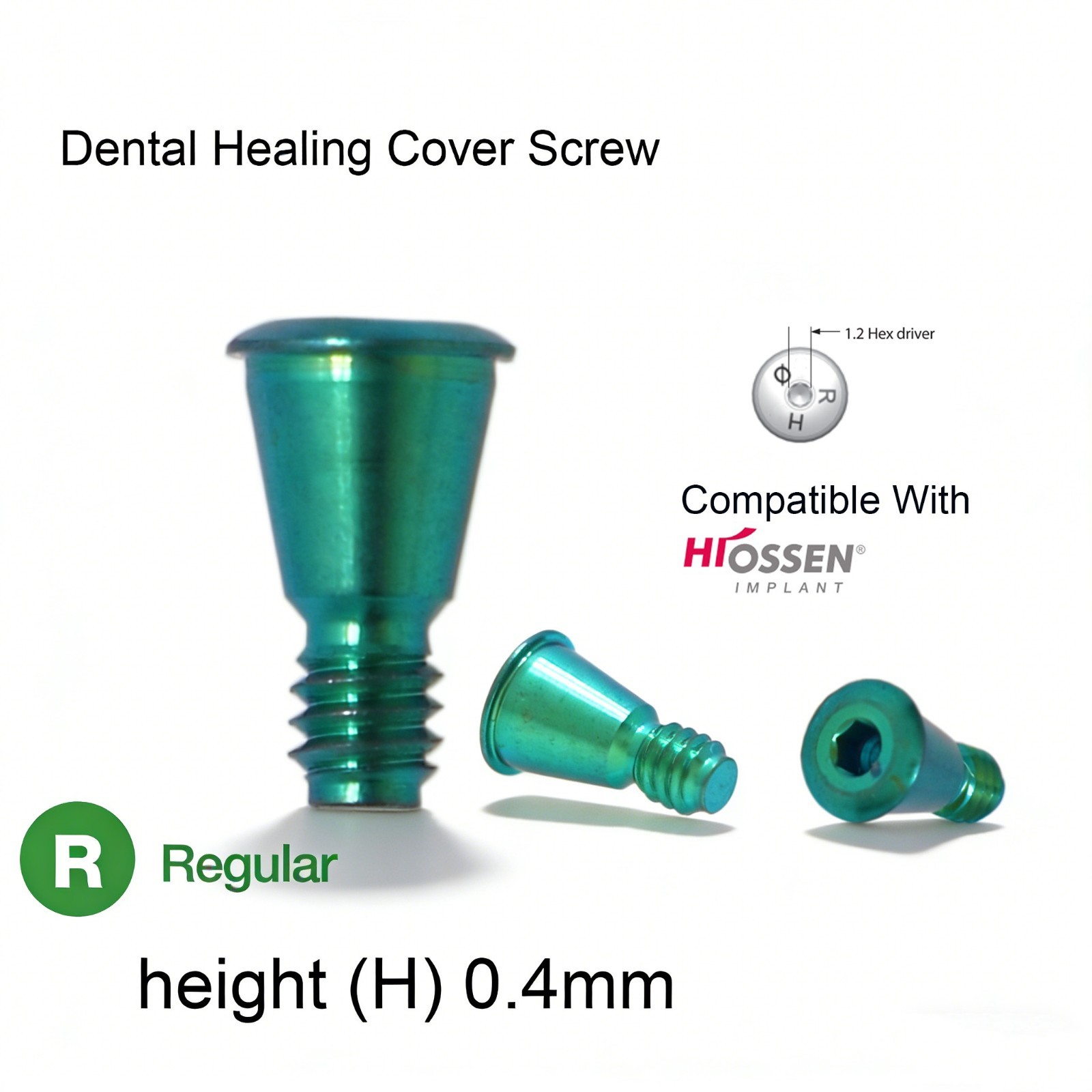 US 5Pcs Dental Osstem Hiossen Healing Abutment Cover Screw Mini Regular Platform