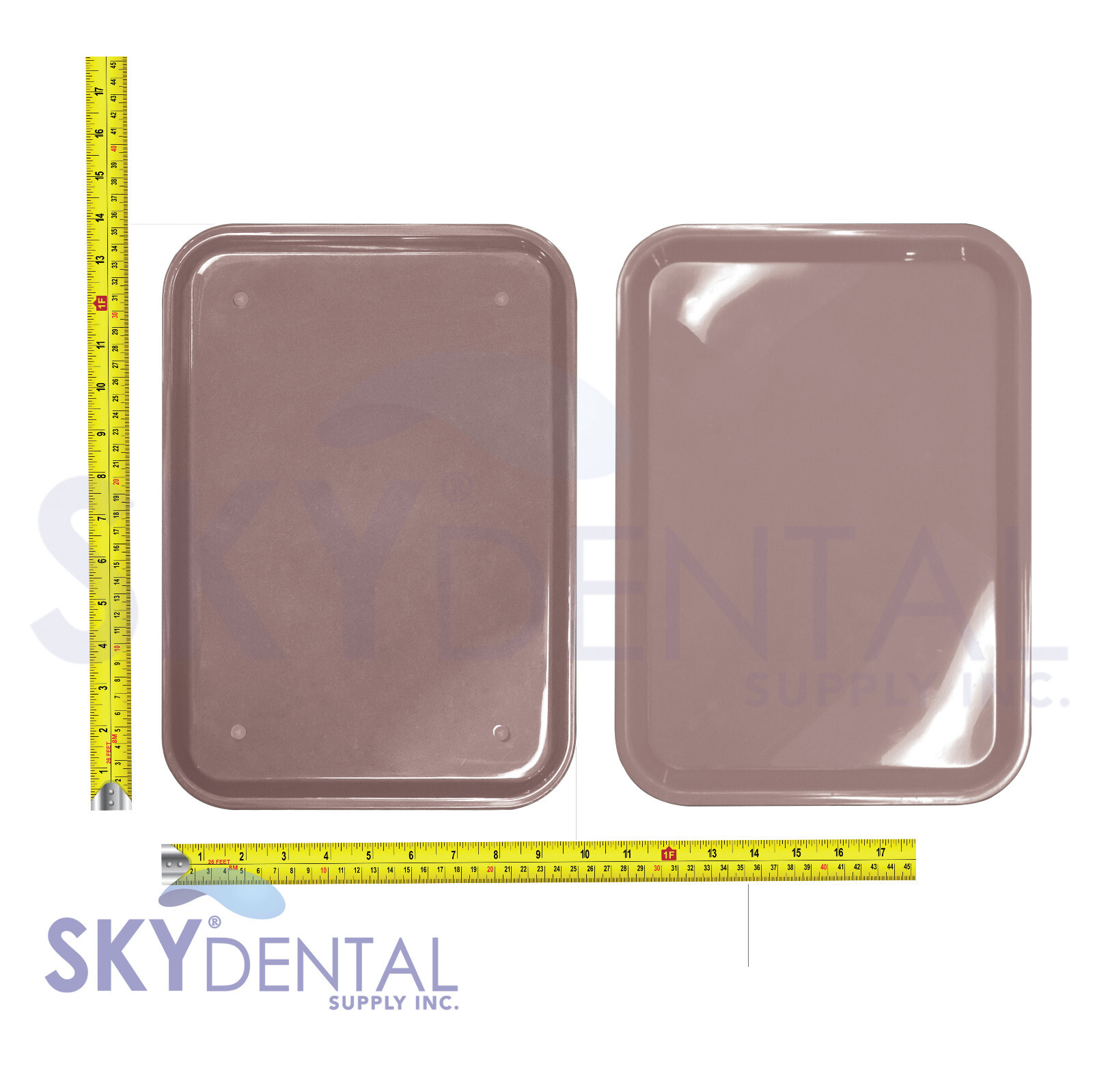 Dental Tray Autoclaving Plastic Instrument Flat Trays Size B Purple 13.25″x9.75″