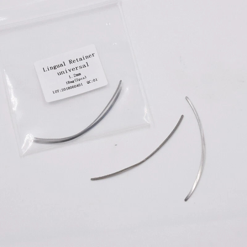 2Pcs/Pack Dental Ortho Lingual Retainer Backing Mesh Base Wire Universal 1.2/2.0