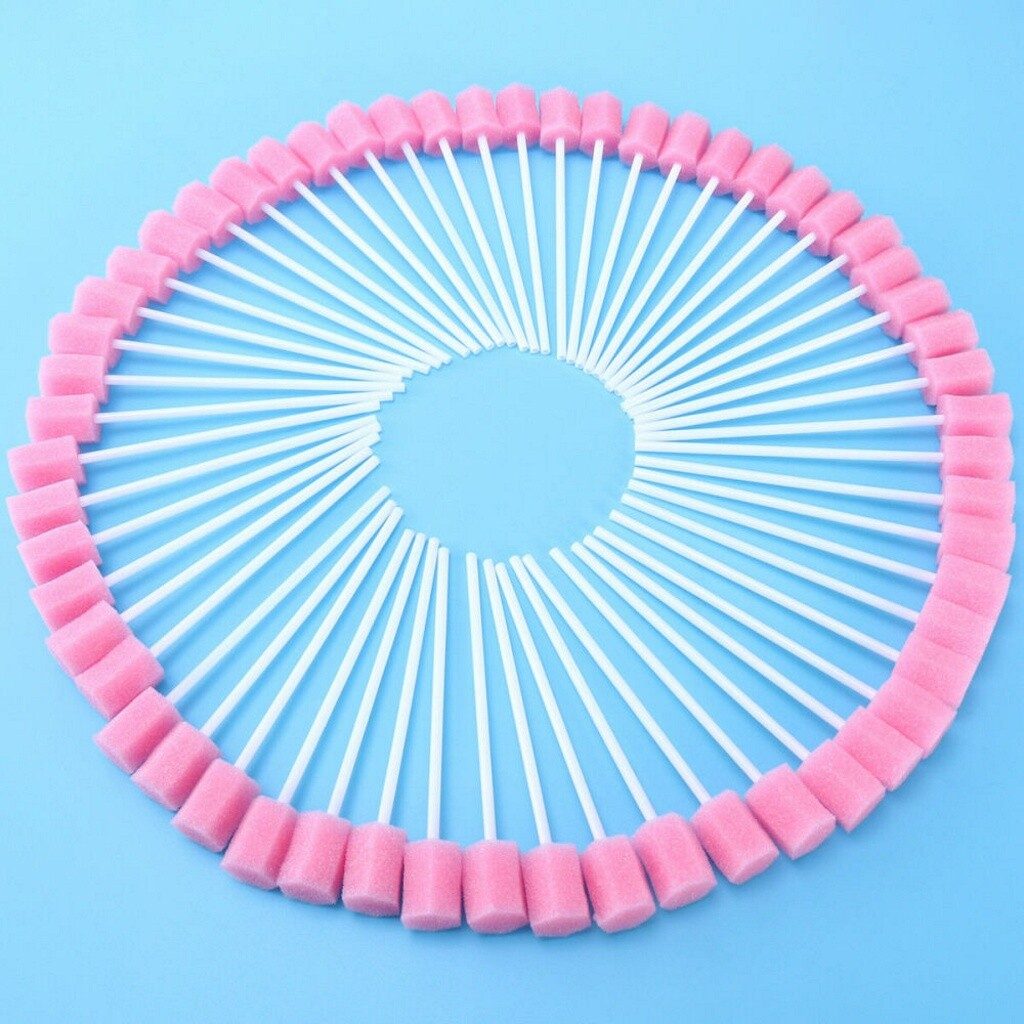 200/400Pcs Red Disposable Oral Care Cleaning Sponge Sticks Tooth Mouth Swabs USA