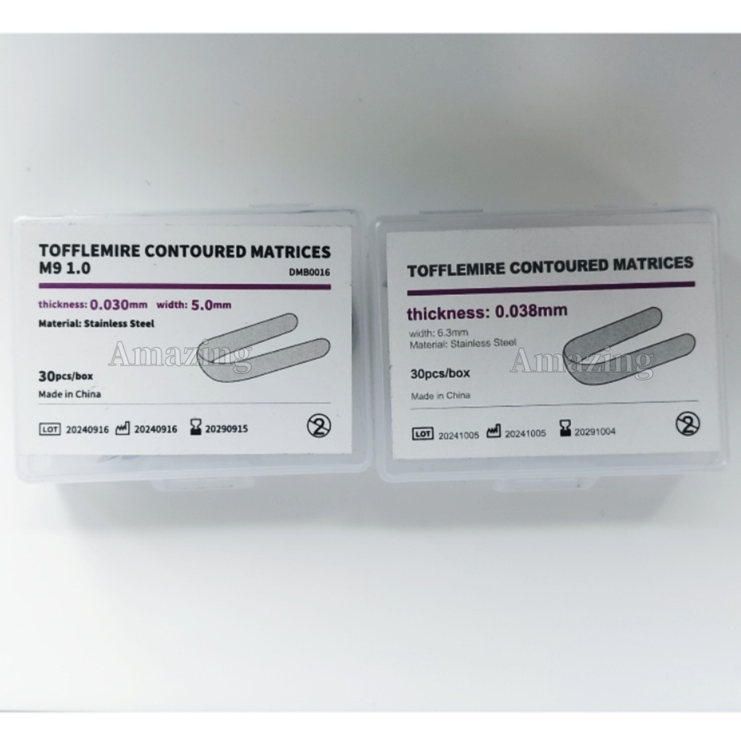 60Pieces Dental Premolars Tofflemire Matrix Band Contoured Matrices Fits TOR VM