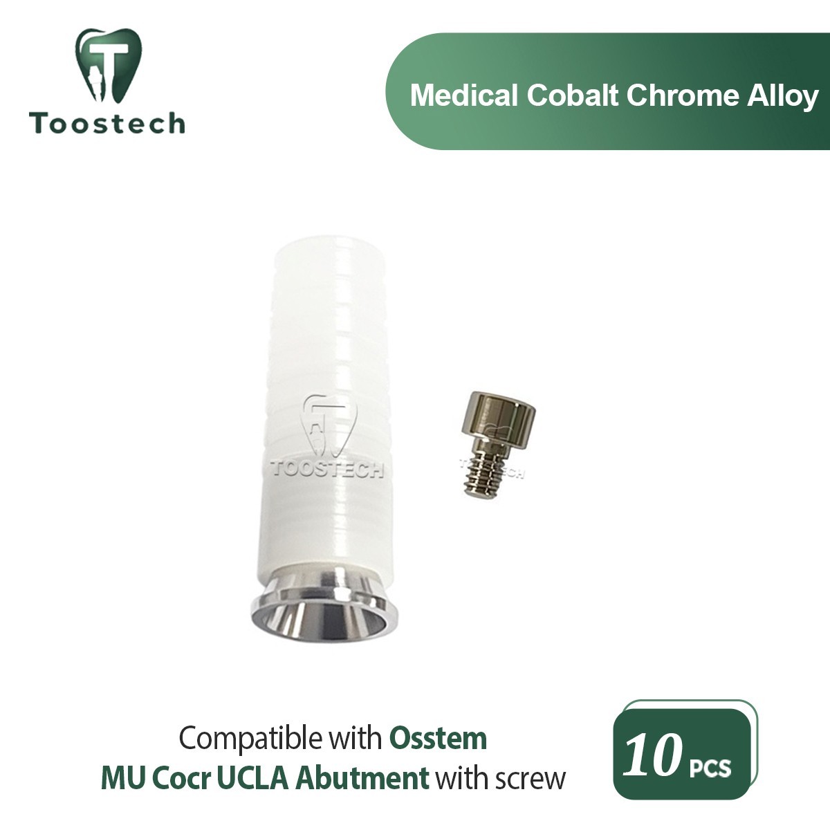 10pcs Multi Units Plastic cocr ucla abutment fits to Hiossen Osstem TS D4.8mm